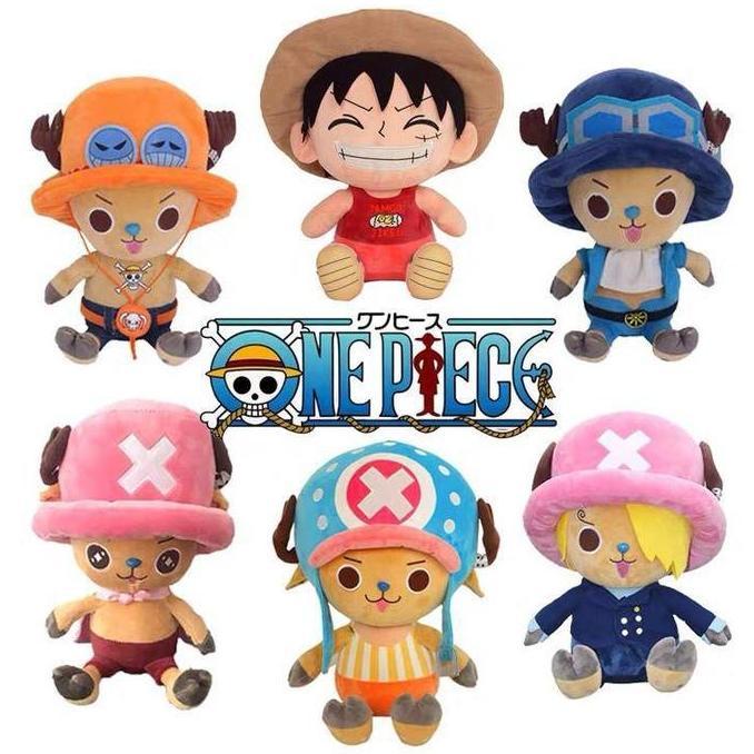 BONEKA ONE PIECE MONKEY D LUFFY CHOPPER ORI ZORO LAW ACE