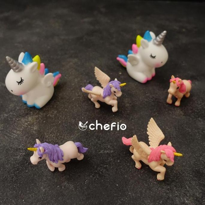 Chefio Cake Topper Unicorn 3D Happy Birthday Ultah Anak / Hiasan Kue