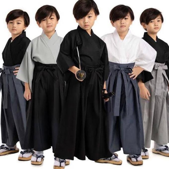 YUKATA HAKAMA KIMONO ANAK PRIA WANITA READY STOK COSPLAY JEPANG VERSI CELANA