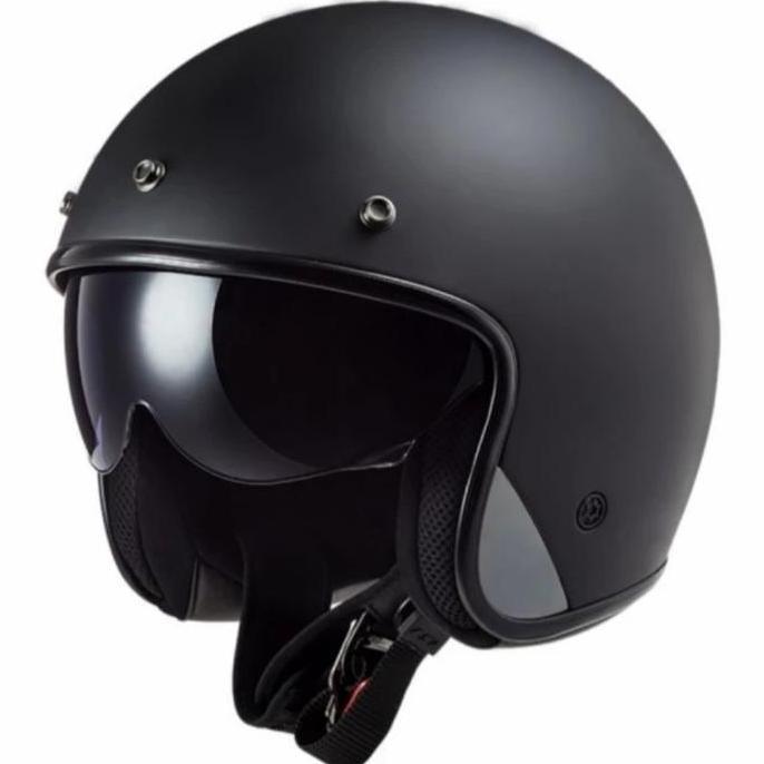 LS2 OF601 BOB SOLID BLACK MATT | HELM RETRO VINTAGE | ORIGINAL LS2