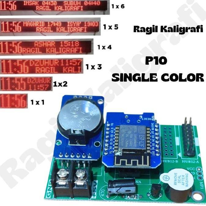 Promo Controller Jws P10 Single Color 1 Baris - Kontroler Jam Jadwal Sholat Running Text P10 Single 