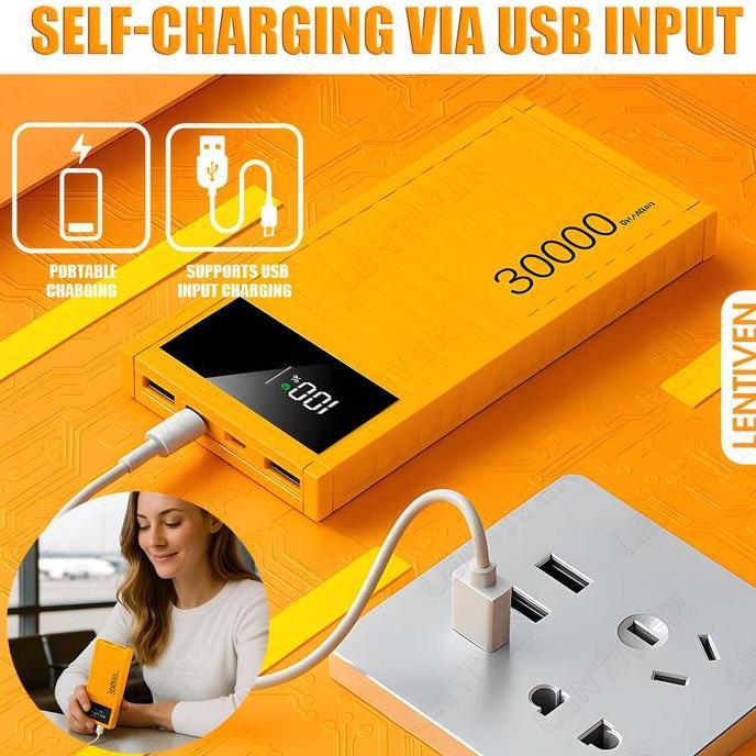 Paor- Lentiven Powerbank 30000 Mah Mini With Fast Charging Bh73