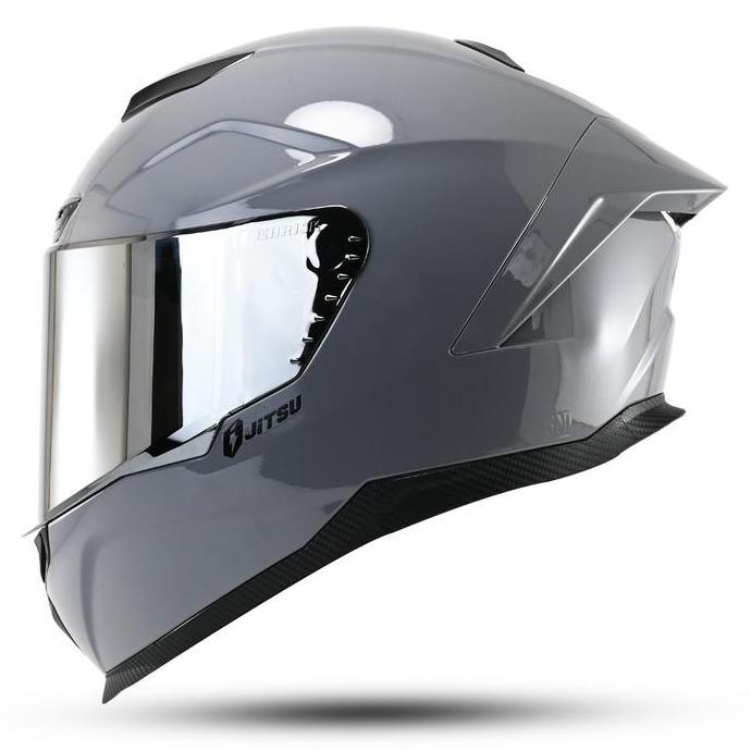 Helm JITSU AIR 1 Full Face Motif Kekinian SNI Motorcycle Helmet Kaca Visor Silver Sporty helm  full 
