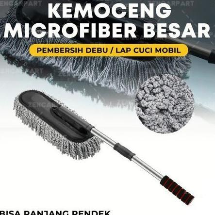 NEW KEMOCENG TELESCOPIC Mobil bahan Microfiber Duster Pembersih Debu Panjang pendek sulak jumbo besa