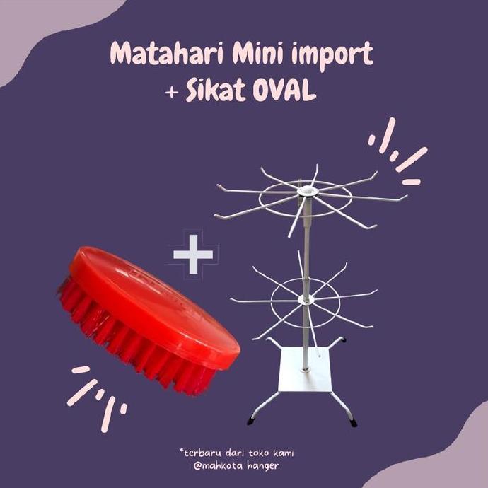 Rak Display putar Matahari 2 susun gantungan aksesoris display