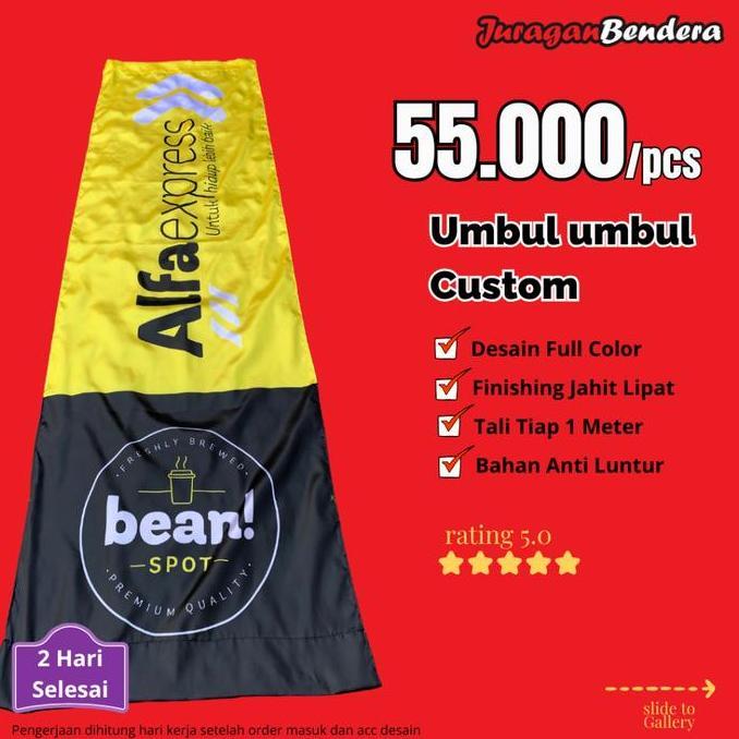 Cetak Umbul umbul Kain Printing ( Custom )