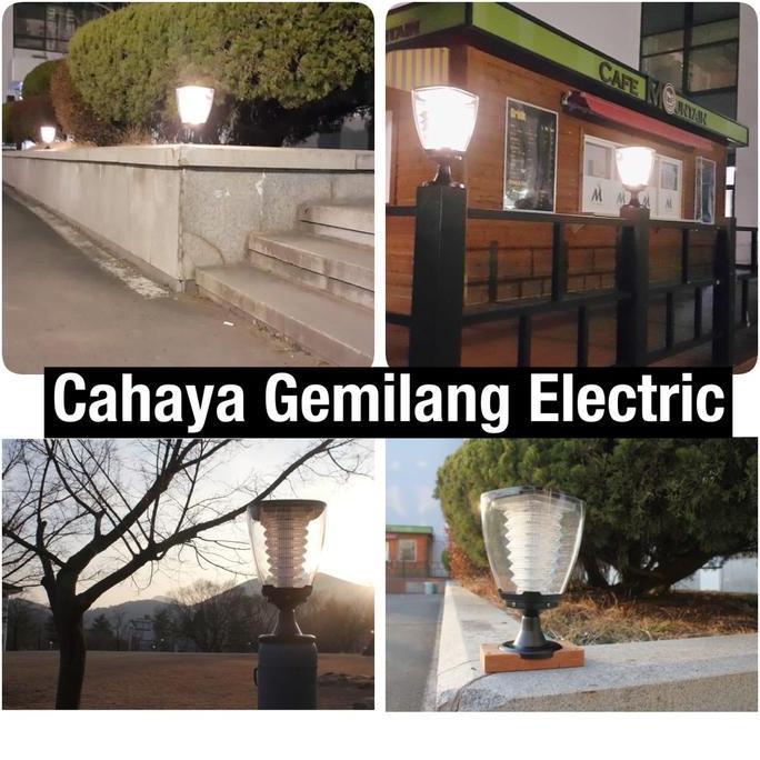 Lampu pilar solar cell tenaga surya lampu taman solarcell