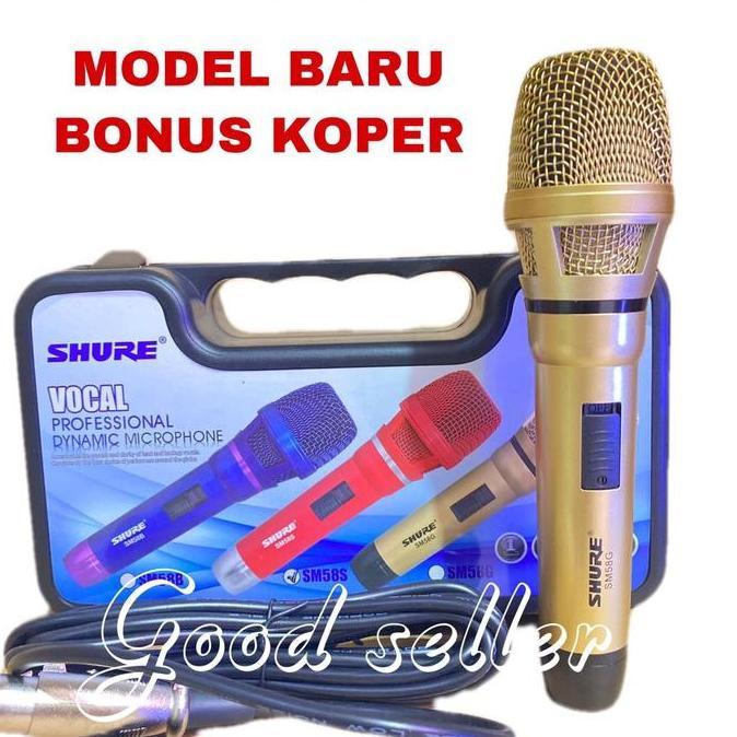 Mic Kabel SHURE SM58 Koper WARNA Microphone Mikrofon Mik