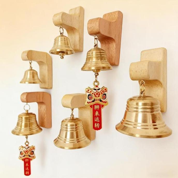 RELMARAMA Bel Pintu Lonceng Pintu Kuningan Bel Pintu Kenari Magnetic Wind Chimes Bel Dekorasi  Pintu