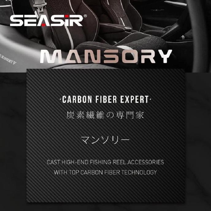 SEASIR MANSORY Reel Pancing Baitcasting Kiri/Kanan 2 Kumparan Gagang Serat Karbon 8.5kg Tarikan Maks