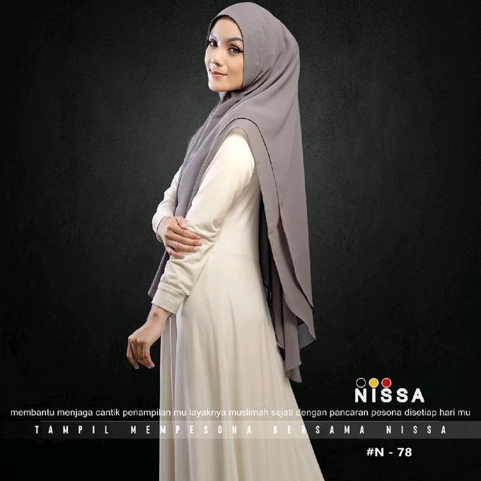 Khimar Syar'i Dua Layer Ceruty Babydoll Premium Pet Antem Hijab Instan (N013) JS