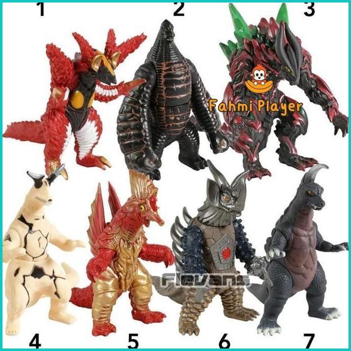 Mainan Monster Kaiju Ultraman Action Figure Red King Eleking Zeppandon