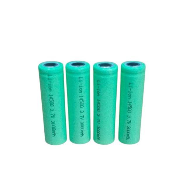Compo- Baterai Isi Ulang / Baterai Cas Tipe Li-Ion 14500 3000Mah 3,7V Flattop Isi 4 Pcs