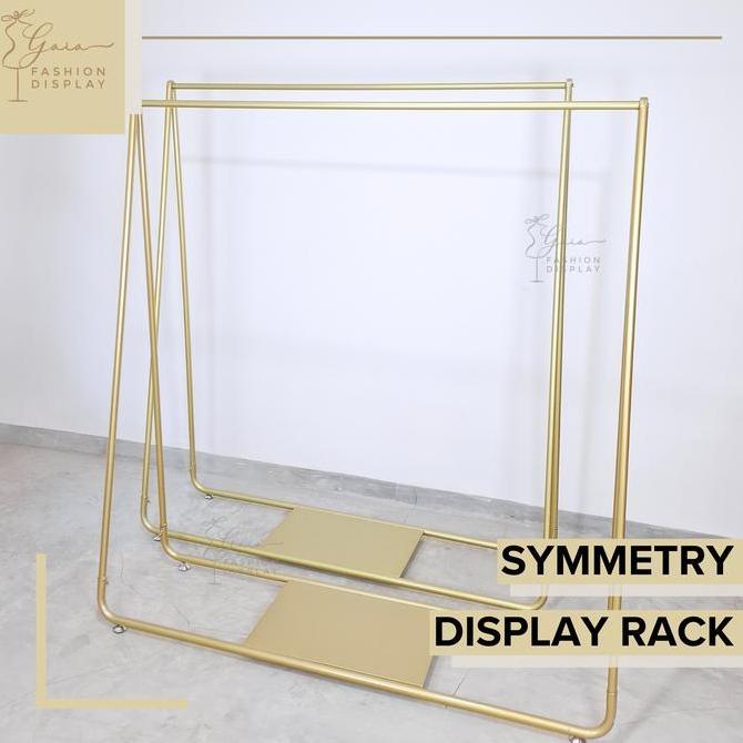 Rak Display Gantungan Rak Toko Baju Gawang Golden Bronze Rak Display Gold Gawang Unik (BH)