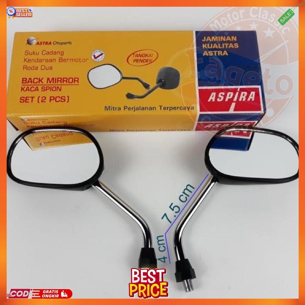 Spion Aspira Gagang Pendek Spion Honda Astrea Grand Legenda Impressa Supra Megapro Vario Prima Stars