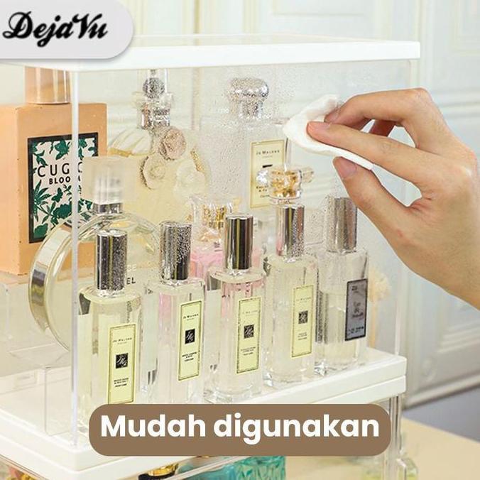 Dejavu Rak Parfum Acrylic Tempat Kotak Kosmetik Penyimpanan Skincare Kutek Storage Organizer HRM318