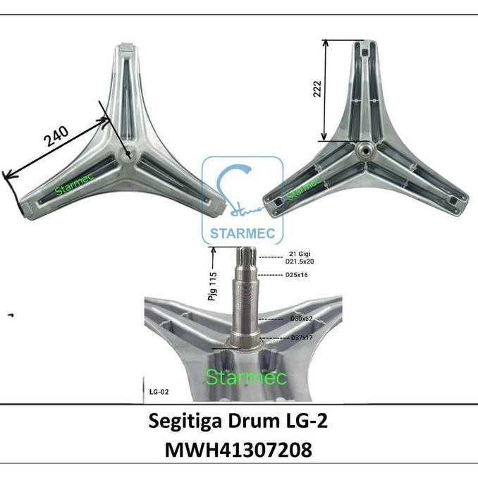 SPIDER CROSSPIECE SEGITIGA MESIN CUCI FRONT LOADING WD-P1411RD6 WD-F1480RD WD-P1410BRD WD-P1410BRD H