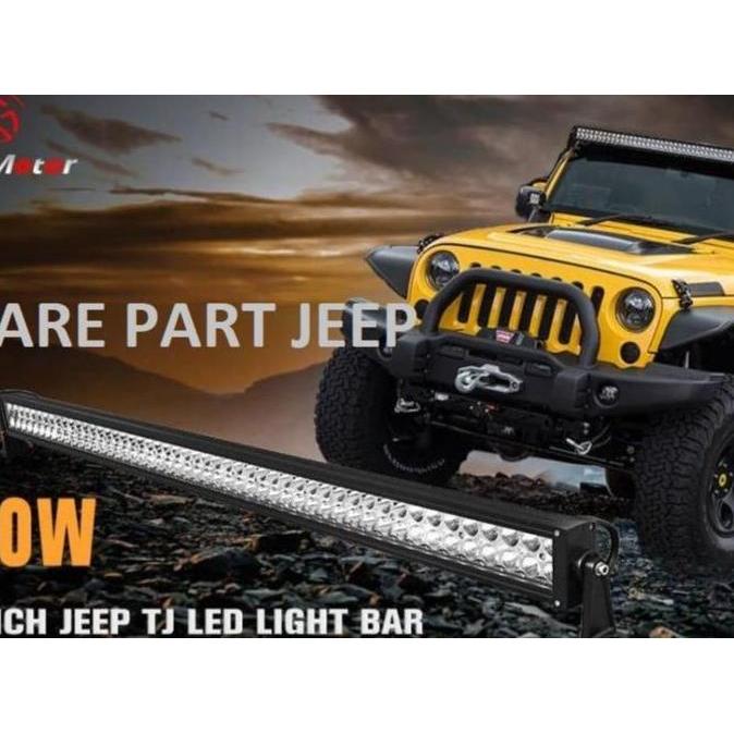 BEBAS ONGKIR - Light Bar LED 5D Double Row Offroad 52 Inch 300 Watt Spot + Flood