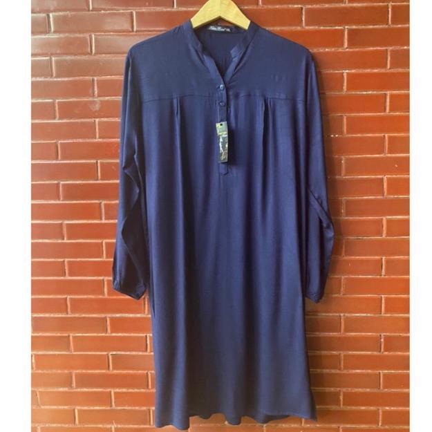 garansi long tunik atasan polos katun rayon putih white black hitam merah maroon hijau army kuning m