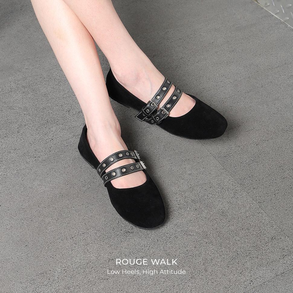OFFICIAL WINOD IVY SEPATU FLATSHOES WANITA MARY JANE SUEDE
