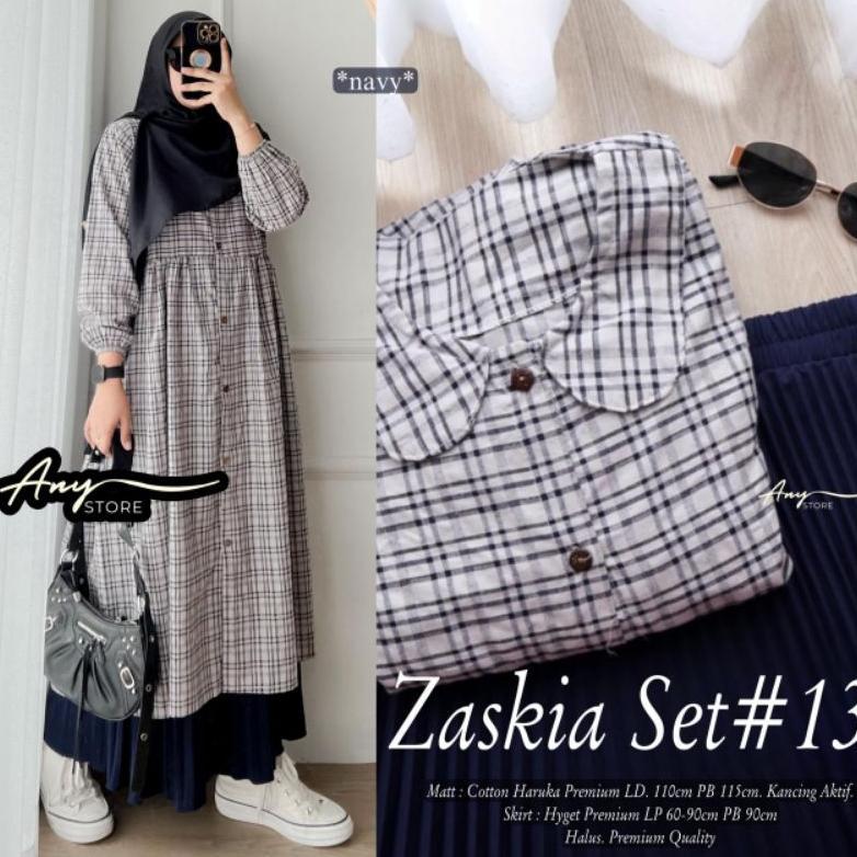 BESTPROMO SETELAN WANITA MIDI, TUNIK ROK PLISKET