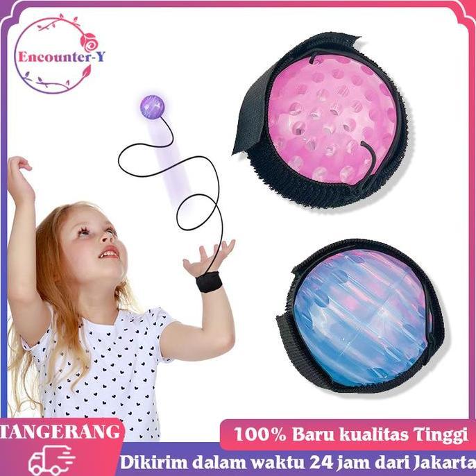 QINGACHO Mainan Anak Lempar Bola LED Mainan Bola Lempar Mainan Bola Pantul Edukasi LED Mainan Bola A