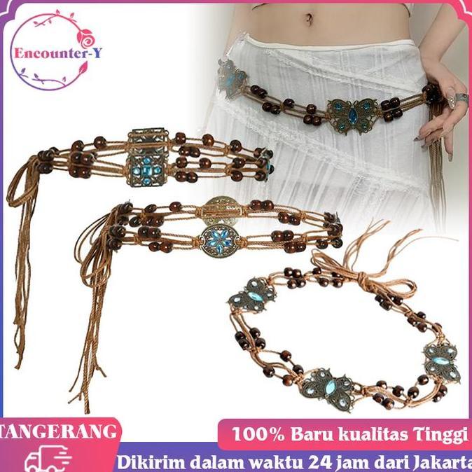 QINGACHO Sabuk Rantai Pinggang Wanita Ikat Pinggang Wanita Rantai Sabuk Bohemian Belt Wanita Rantai