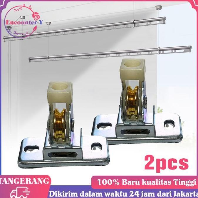 QINGACHO 2pcs/Set Katrol Kerekan Jemuran Katrol Kecil Jemuran Katrol Jemuran Lifting Pulley Kerekan 