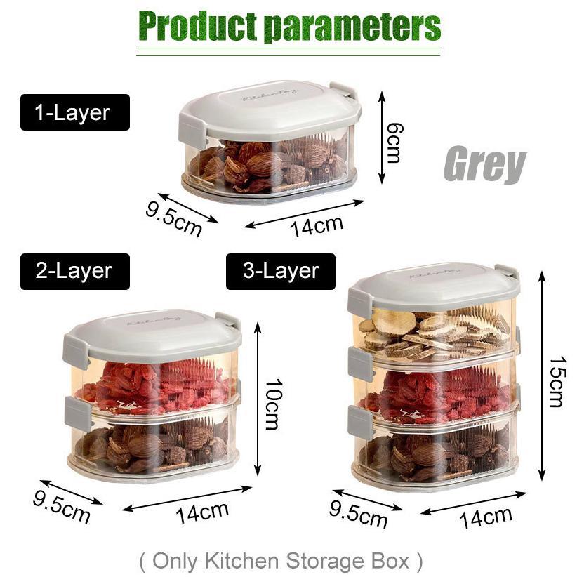 Toples Susun Bumbu Dapur Makanan Tempat Penyimpanan Bumbu Dapur Susun Tingkat