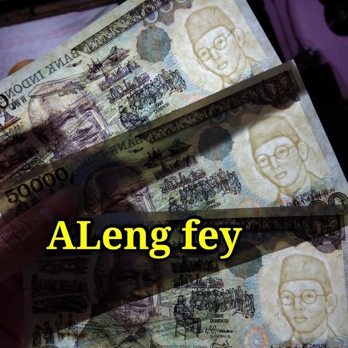 uang kuno 50.000 Suharto. Lima puluh ribu suharto