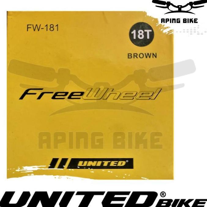 Freewheel United 18T FW-181 Gear Belakang Gir Sepeda BMX Mini MTB Seli