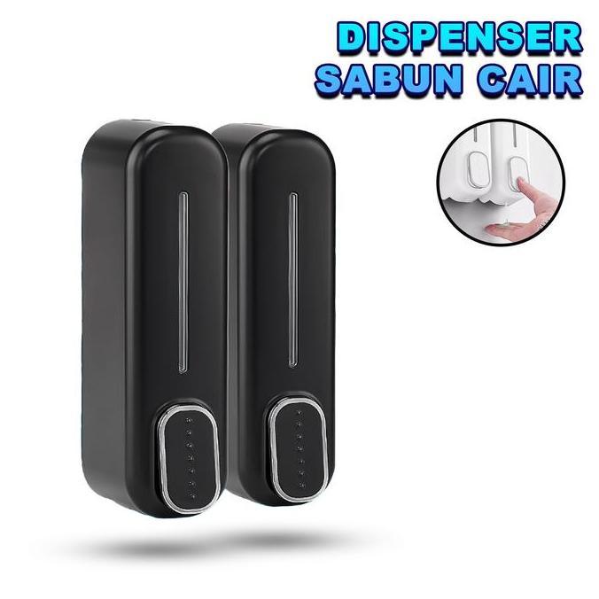 BOWATA Dispenser Sabun Cair 2 Tabung Tempat Sabun Cair Dinding New Collection -ZK-19