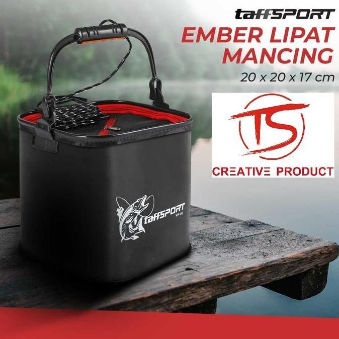 Tas mancing ember mancing Ember Lipat Mancing Tempat Ikan Folding Fishing Bucket tas pancing