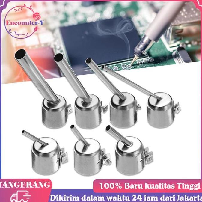 IDSTORE 7pcs Hot Air Heat Gun Blower Nozzle Stainless Air Blow Gun Nozzle Tip Ujung Universal Hot Ai