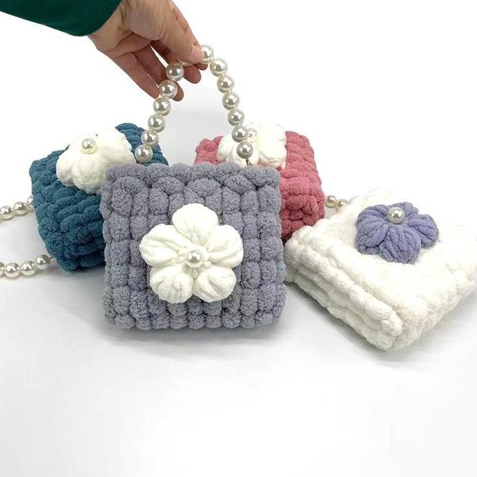 Paket DIY Tas Kanvas Snowball with Daisy Flower
