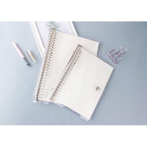 Grade Ori Zt Binder Pvc Transparan A5 B5 / Map Binder Ring Besi 20 Dan 26 Lubang