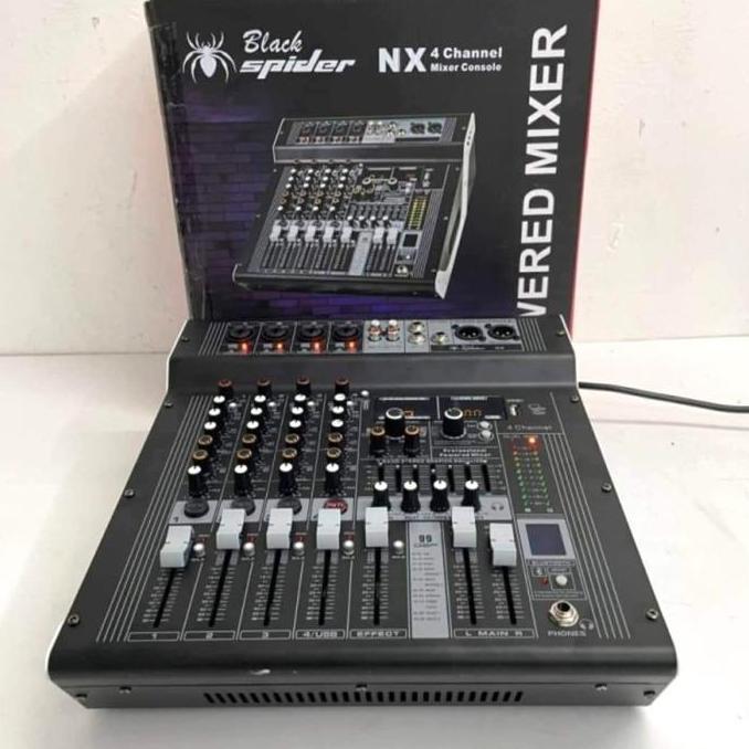 BLACKSPIDER POWER MIXER BLACKSPIDER NX4 New 256 DSP / BLACK SPIDER NX 4 POWER Mixer BlackSpider NX4 