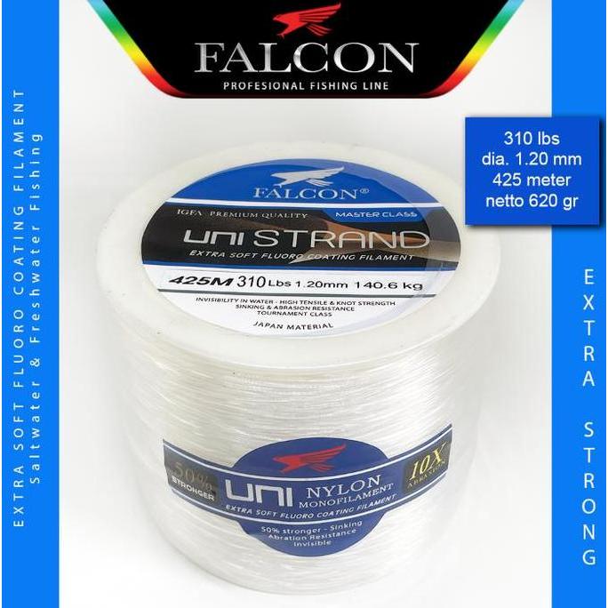Senar Pancing Falcon Uni Strand BIG Game Laut Dalam - Tuna - Marline - Tenggiri - 1600 gram Ikan