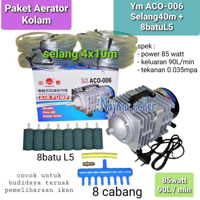 3sahajagroup   - paket aerator kolam 8 lubang. yamano aco 006. tenaga besar. untuk kolam ternak ikan