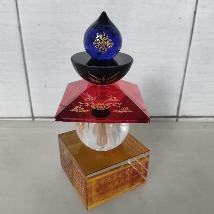 {{{{{{] tempat relik model pagoda 5 elemen ukuran besar 18 cm