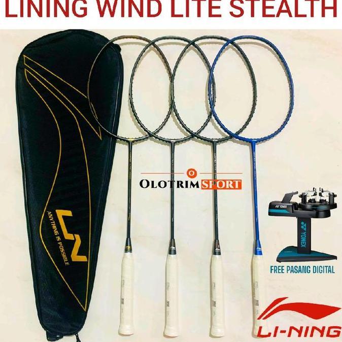 musli.store Raket Badminton Lining WindLite Stealth 77gr 78gr 79gr 80gr 5u 30lbs Wind Lite Original 