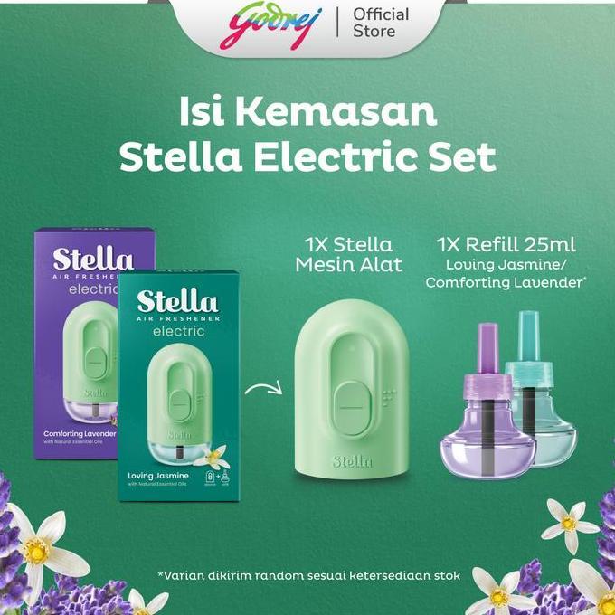 Overbista55 - Stella Pengharum Ruangan Electric Set & 2 Refill