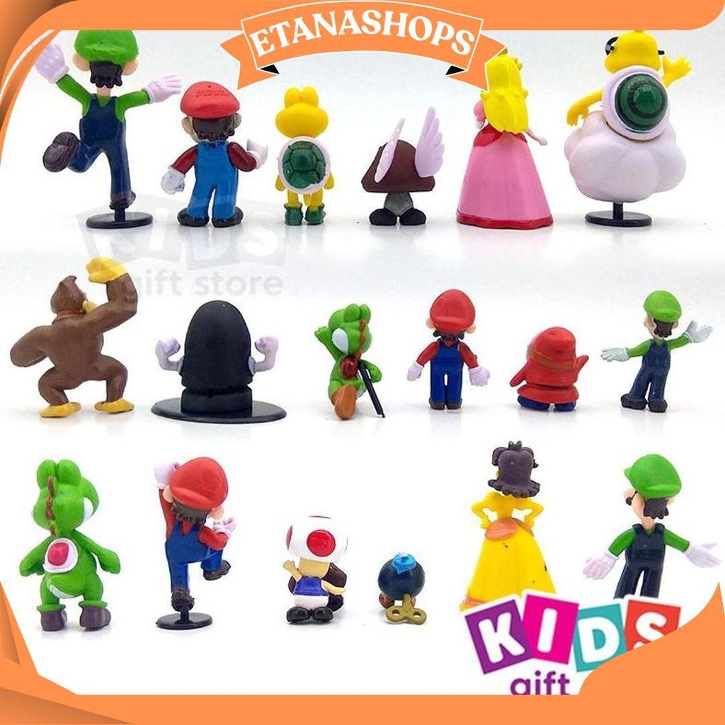 Nintendo Super Mario Figure 18pcs - Mainan Figur KGS Ori