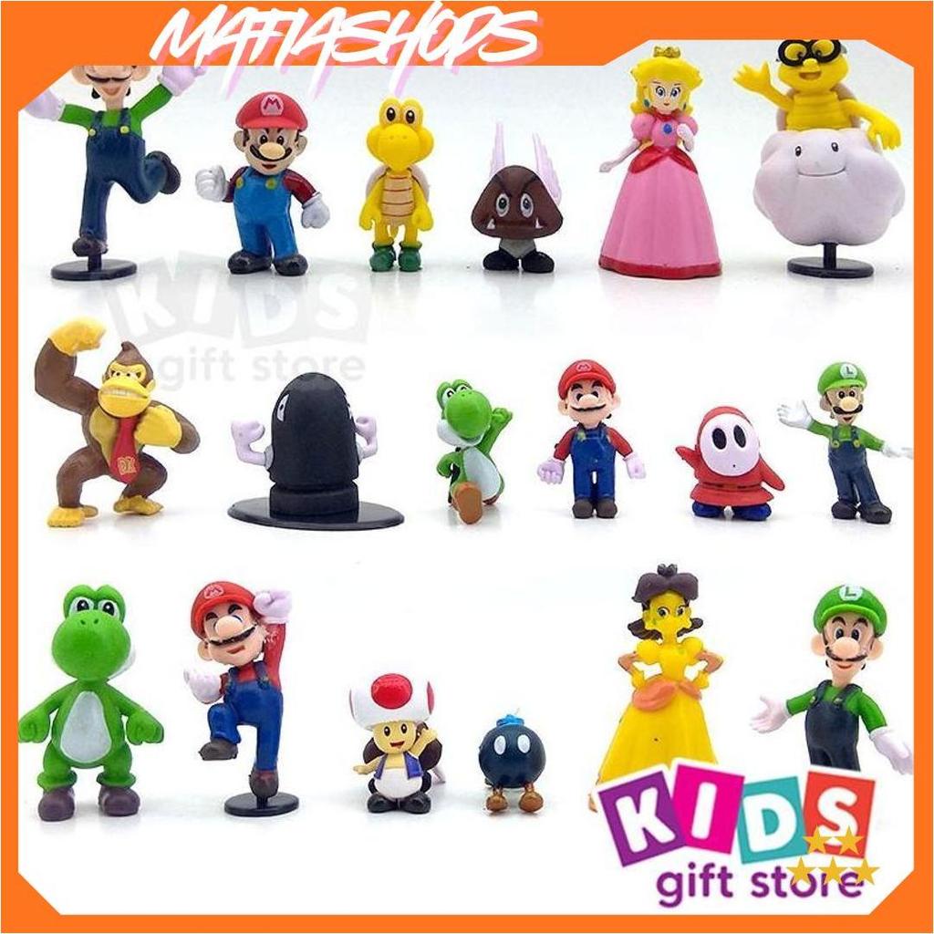 Nintendo Super Mario Figure 18pcs - Mainan Figur KGS Ori