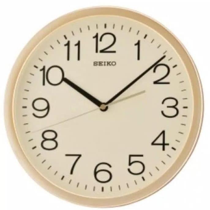 cv.lamsiah- Jam Dinding Seiko QXA014A Original Jepang Gold Murah Bonus Batre Diskon