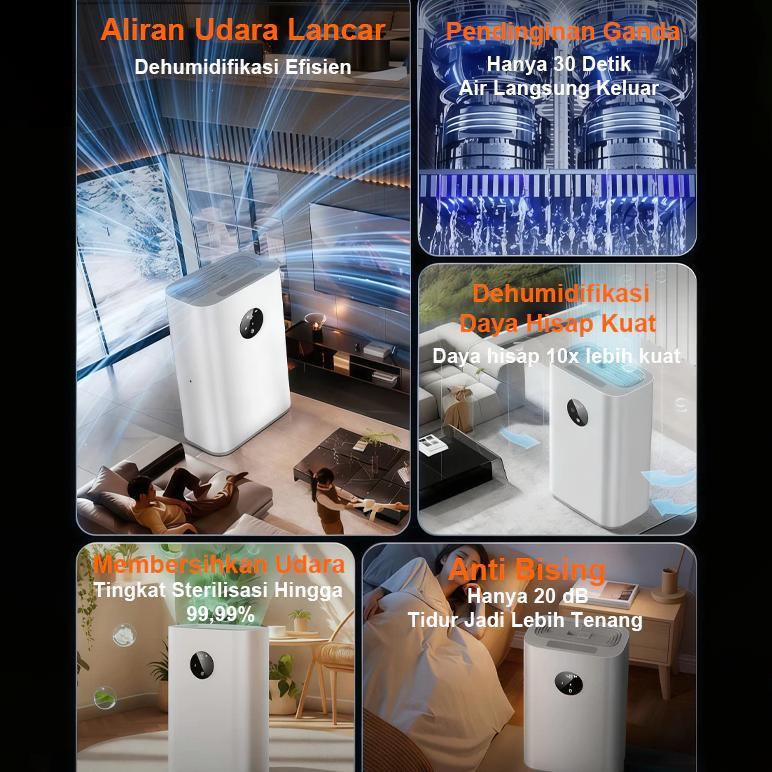 NEW TRONIXY Dehumidifier Air Purifier Humidifier Ruangan 2.5L Dehumidifier Kamar DehumidifierRuangan