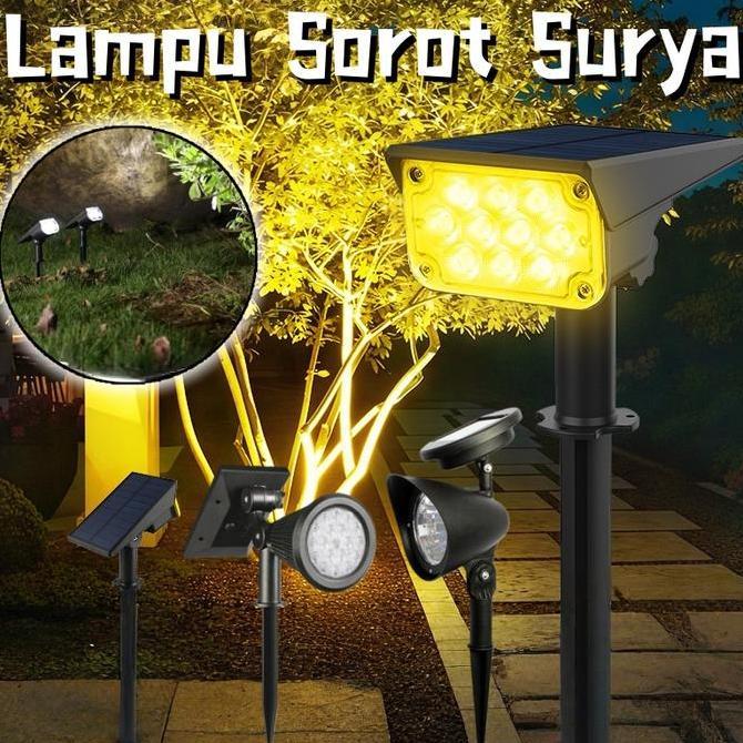 Lampu Sorot Super Terang Outdoor / Untuk Dekorasi Taman Halaman Rumah Teras Outdoor LED Tenaga Surya