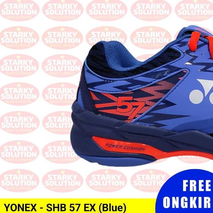 feranagrup Sepatu YONEX SHB 57 EX Bulutangkis POWER CUSHION SHB57 Badminton Original - BLUE Diskon