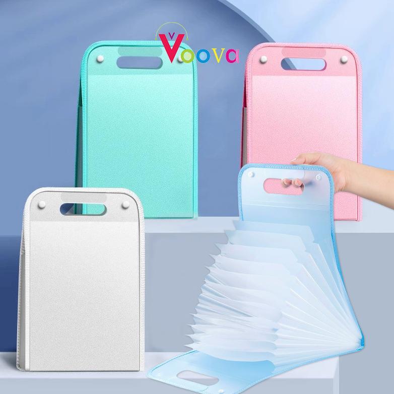 VOOVA Tas File Handle Map File Clear Holder Anti Air Multi Layer / Tas Map/ Tas Dokumen A4 Folder Ma