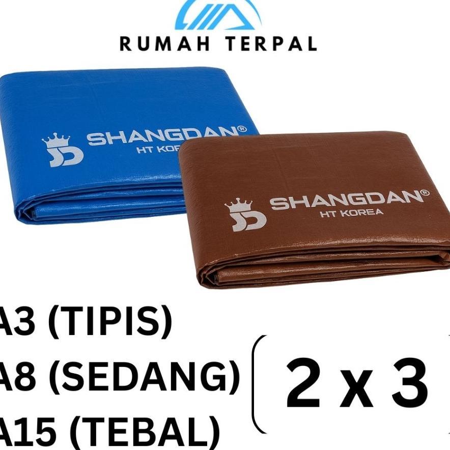 Terpal 2X3 Terpal Plastik Korea A3 A8 A15 Terpal Tenda Proyek Bangunan Truk Pick Up Warung Gerobak